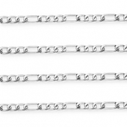 Aluminium Schmuckzubeh&ouml;r Gliederkette Figarokette Silver