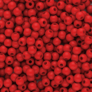 4 mm Acrylperlen Shiny Red