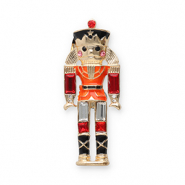 Broschen Nussknacker Gold-black-red
