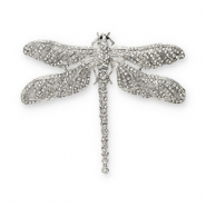 Statement Broschen Libelle Silver-black-transparent