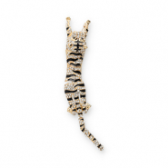 Statement Broschen Tiger Gold-black-transparent