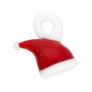 Glas-Anhänger Weihnachsmannmütze Red-white