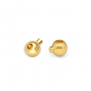 Eco-brass&reg; Metall Zubeh&ouml;r DQ Quetschperlen Rund Gold (Nickelfrei)