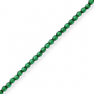 Glas Top Facett Perlen Emerald green