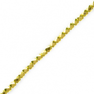 Glas Top Facett Perlen Metallic gold