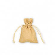 Schmuckbeutel mit Glitzer Gold