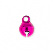 Metall Anhänger Glöckchen 6mm Fuchsia