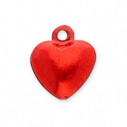 Metall Anhänger Glöckchen Herz Red
