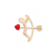 Metall Anhänger Pfeil und Bogen Gold-red