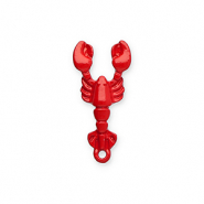 Metall Anhänger Krebs Red