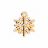 Metall Anhänger Schneeflocke Gold