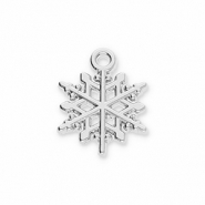 Metall Anhänger Schneeflocke Silver