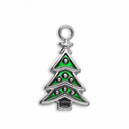 Metall Anhänger Weihnachtsbaum Silver-green