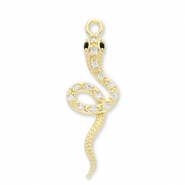 Brass TQ Metall Anh&auml;nger Schlange Gold-transparent