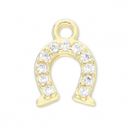 Brass TQ Metall Anh&auml;nger Hufeisen Gold-transparent