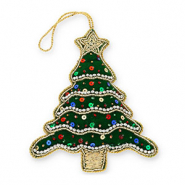 Trendy-Anhänger Weihnachtsbaum Green-gold-silver-multicolour