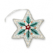 Trendy-Anhänger Weihnachtsstern White-green-red-silver