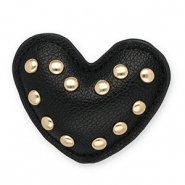 Statement hangers mit Nieten Herz Black-gold