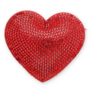Statement hangers mit Strass Herz Red