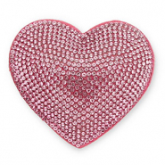 Statement hangers mit Strass Herz Light pink