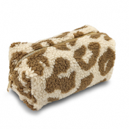 BY31® Etui Teddy mit Leopard-Print Beige brown-brown