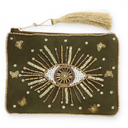 Etui Auge der Vorsehung Dark olive green-gold-white