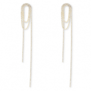 Eco-brass&reg; (nachaltiges Messing) Ohrringe / Ohrstecker mit Strass Gold-crystal