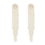 Eco-brass&reg; (nachaltiges Messing) Ohrringe / Ohrstecker mit Strass Gold-crystal