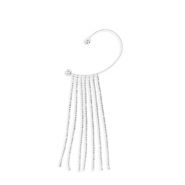 Eco-brass&reg; (nachaltiges Messing) Ohrringe Ear Cuff mit Strass Silver-crystal