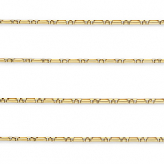 Stainless Steel - Rostfrei Stahl Schmuckzubeh&ouml;r Gliederkette Rechteck Gold