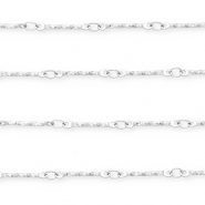 Stainless Steel - Rostfrei Stahl Schmuckzubeh&ouml;r Gliederkette L&auml;nglich Silver