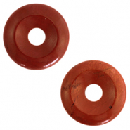 Naturstein Anhänger Granit Disc Red ochre brown