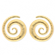 Ohrringe aus Stainless Steel - Rostfreiem Stahl Ohrstecker Spirale Gold