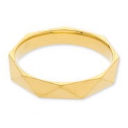 Ringe aus Stainless Steel - Rostfreiem Stahl Facett geschliffen Gold