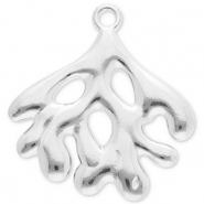 Stainless Steel - Rostfrei Stahl Anhänger Koralle Silver