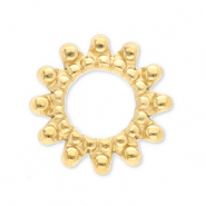 Stainless Steel - Rostfrei Stahl Schmuckzubehör Anhänger / Zwischenstück Bali Ringe Gold