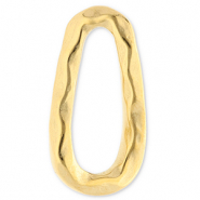 Stainless Steel - Rostfrei Stahl Schmuckzubehör Zwischenstück Oval Gold