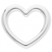 Stainless Steel - Rostfrei Stahl Schmuckzubehör Zwischenstück Herz Silver