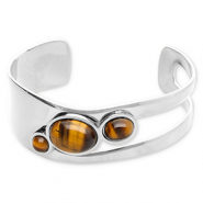 Armbänder aus Stainless Steel - Rostfreiem Stahl Bangle Silver-golden brown