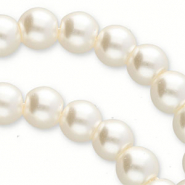 Top Qualit&auml;t Glaswachsperlen 6 mm Ivory white