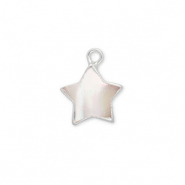 S&uuml;sswasserperlen Anh&auml;nger Stern Silver-Natural white
