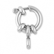 Stainless Steel - Rostfreiem Stahl Schmuckzubehör Rettungsring Verschluss 10 mm mit Öse Silver
