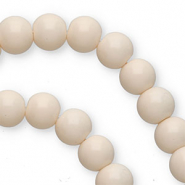 6 mm Glasperlen opaque Light cream peach