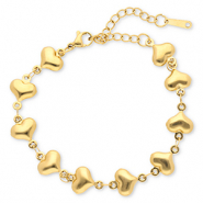 Armbänder aus Stainless Steel - Rostfreiem Stahl Herz Gold