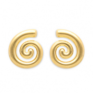 Ohrringe aus Stainless Steel - Rostfreiem Stahl Ohrstecker Spirale Gold