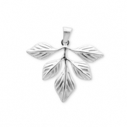 Stainless Steel - Rostfrei Stahl Anhänger Blatt Silver