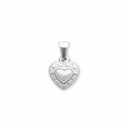 Stainless Steel - Rostfrei Stahl Anhänger Herz Silver