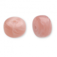 Acrylperlen Disc Vintage pink-white