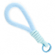 Trendy Segeltau-Handykette Plüsch Pastel blue