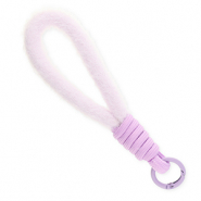 Trendy Segeltau-Handykette Plüsch Pastel lilac